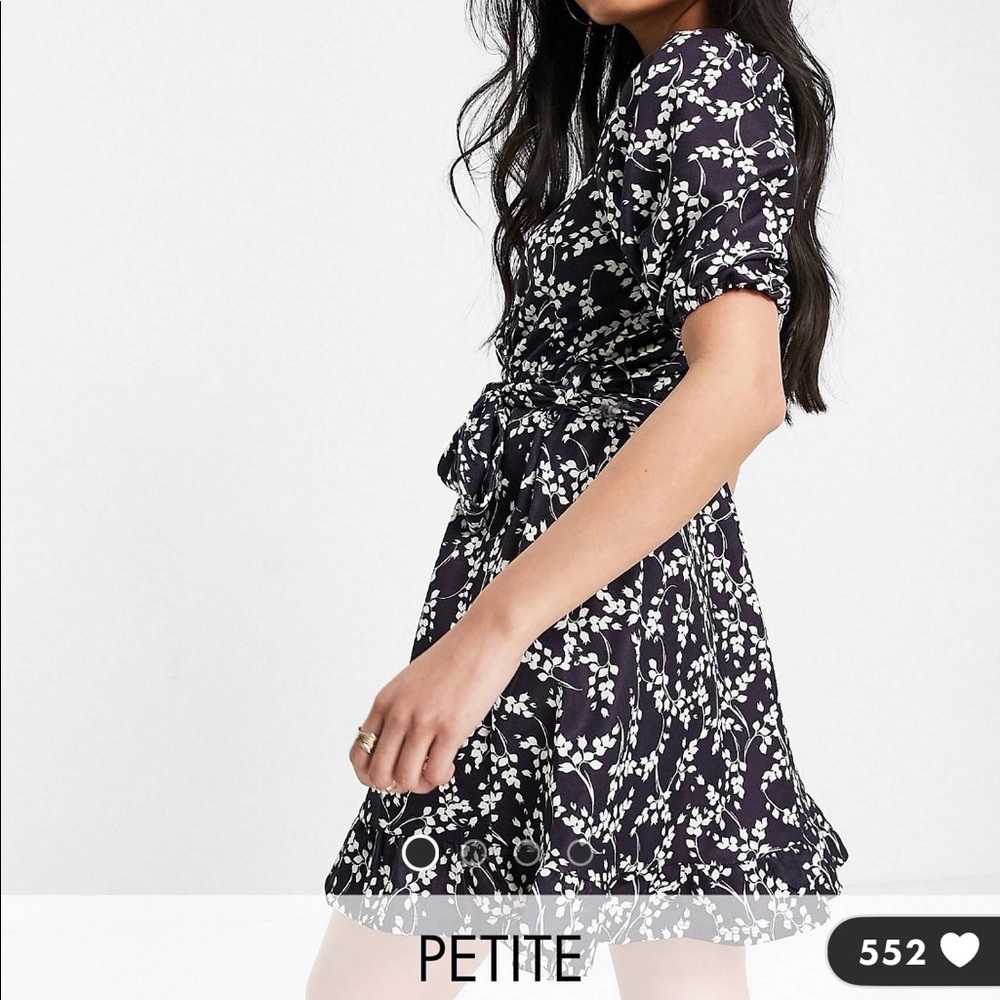 River Island Navy Floral Dress